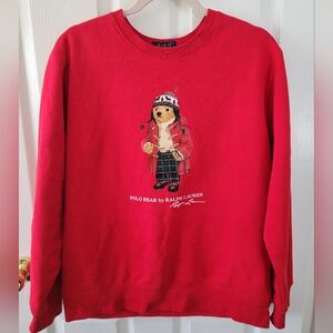 Ralph Lauren Red Polo Bear Sweatshirt